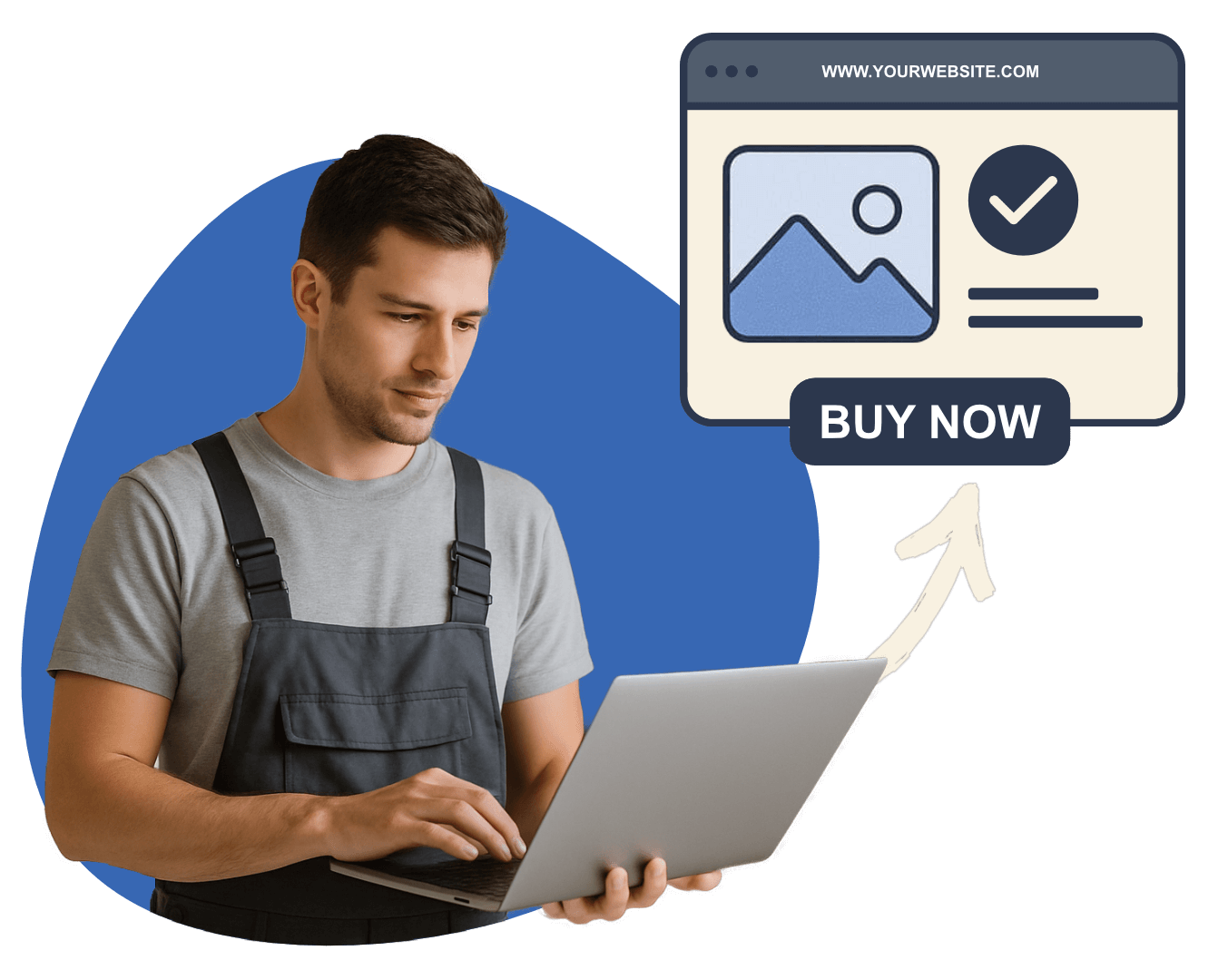 infographics of business owners and website